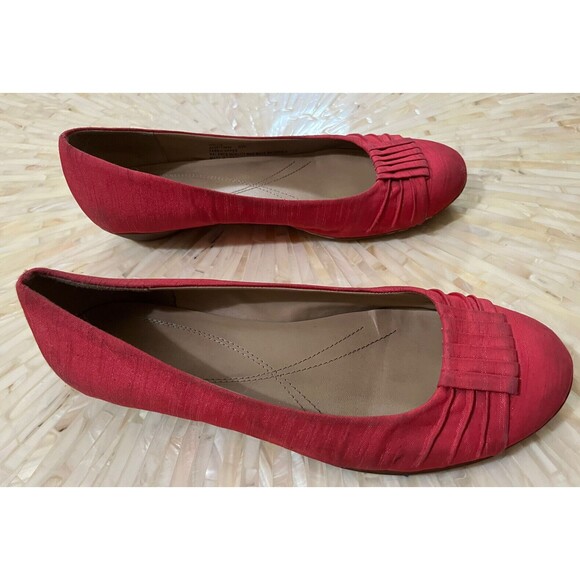 Naturalizer Shoes Slip On Comfort Flat Fabric Pleat Bow 8 M Career Twee Colorful - Picture 4 of 6